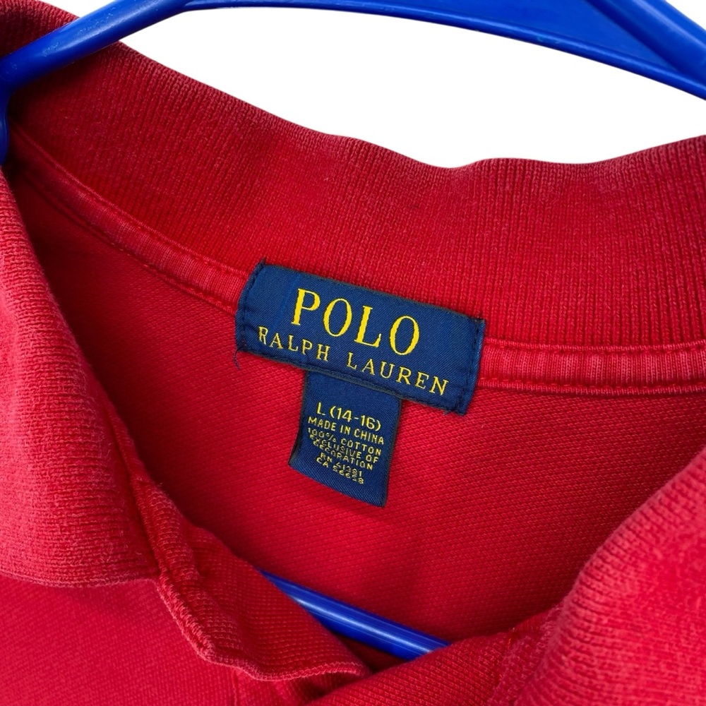 Polo Ralph Lauren Boys Red Short Sleeve Logo Embroidery Polo Shirt - Picture 2 of 3